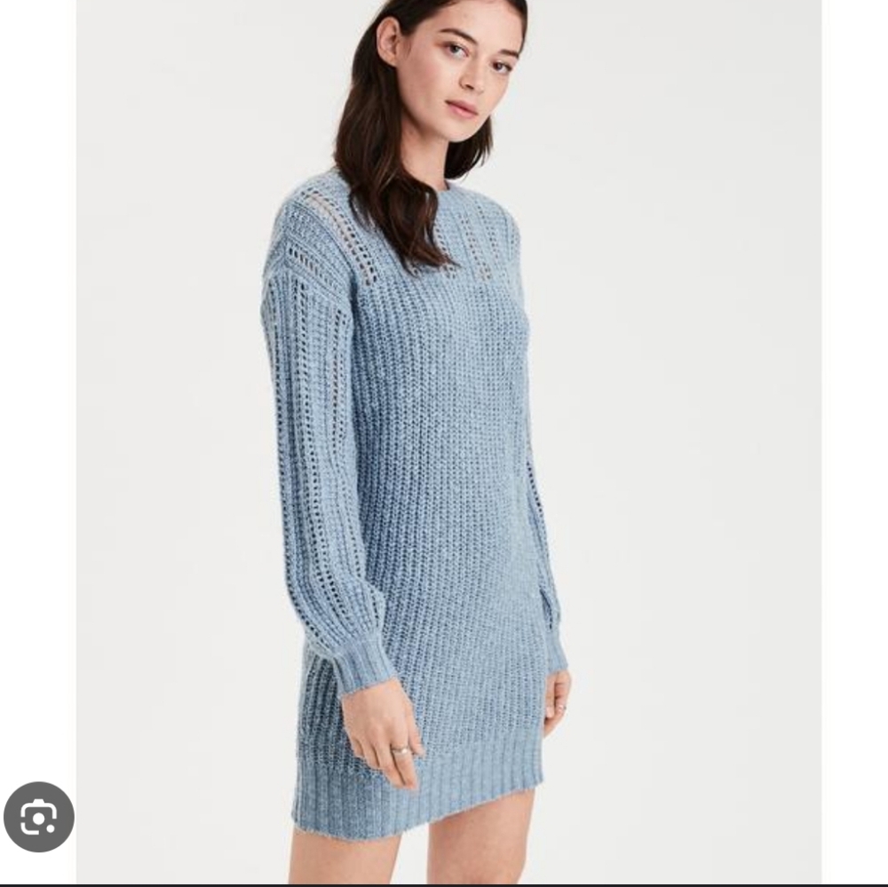 *NWT American Eagle Blue Knit Sweater Dress Or Tunic Top Size Women's Small